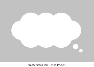 Vector illustration of simple white speech bubble