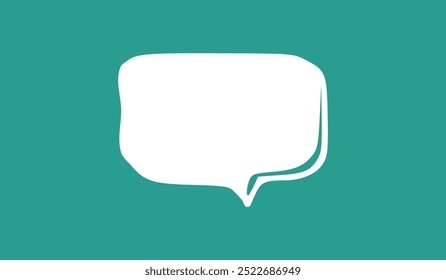 Vector illustration of simple white speech bubble. Speech balloon, frame, frame, stylish.