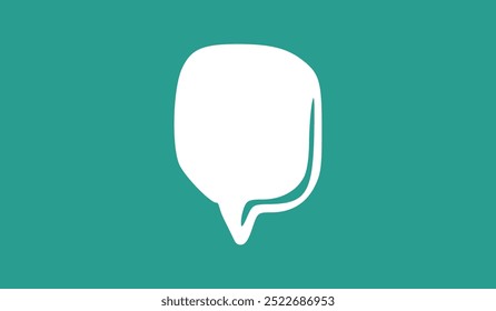 Vector illustration of simple white speech bubble. Speech balloon, frame, frame, stylish.