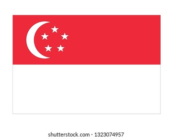 vector illustration of Singapore flag
