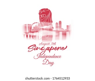 vector illustration for Singapore independence day