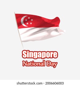 vector illustration for Singapore independence day.