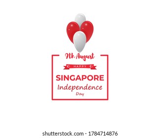 vector illustration for Singapore independence day,background concept for national day, flyer greeting offer banner , vector illustration 