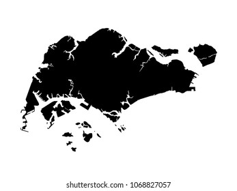 vector illustration of Singapore map