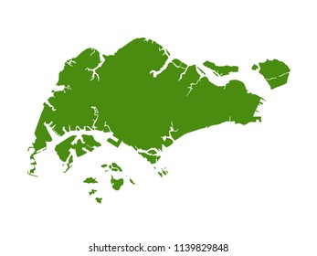 Vector Illustration Singapore Map Stock Vector (Royalty Free ...