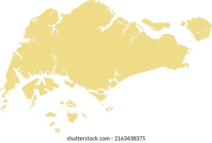 Vector Illustration Singapore Map Stock Vector (Royalty Free ...