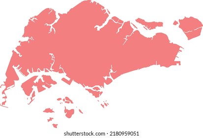 Vector Illustration of Singapore map