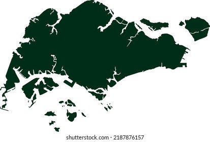 Vector illustration of Singapore map