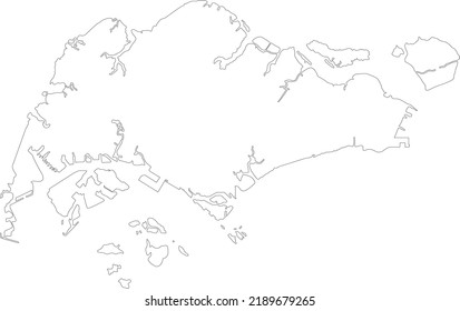 Mapa de la ilustración vector de Singapur