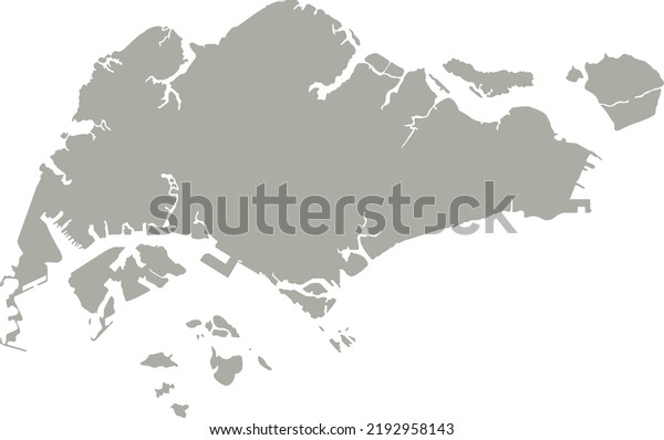 Vector Illustration Singapore Map Stock Vector (Royalty Free ...