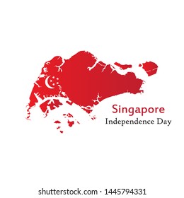 vector illustration Singapore's independence day. city-state Singapore National Day. celebration republic