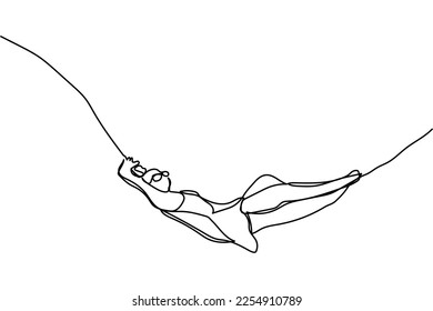 vector illustration single continuous line relaxing