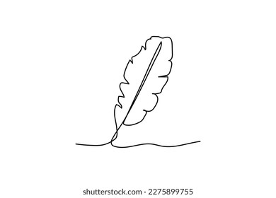 vector illustration single continuous line banana leaf