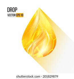 Vector illustration of a single Golden drop