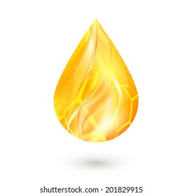 Vector illustration of a single Golden drop