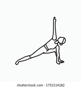 Vector Illustration Single Icon of Yoga pose 6