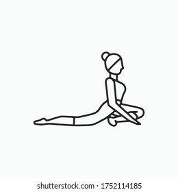 Vector Illustration Single Icon of Yoga pose 1