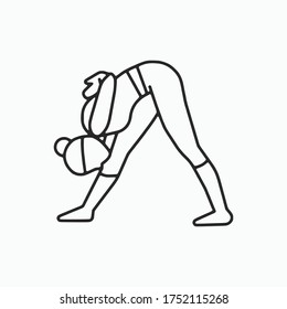 Vector Illustration Single Icon of Yoga pose 8
