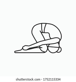 Vector Illustration Single Icon of Yoga pose 11