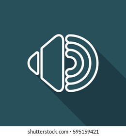 Vector illustration of single isolated audio icon