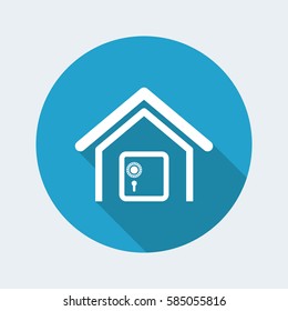 Vector illustration of single isolated bank icon