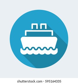 Vector illustration of single isolated boat icon