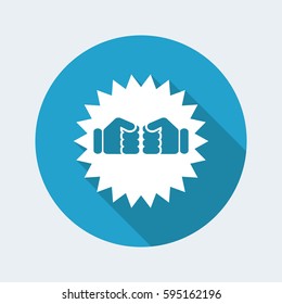 Vector illustration of single isolated boxing icon