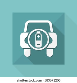 Vector illustration of single isolated car battery icon