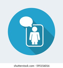 Vector illustration of single isolated chat icon