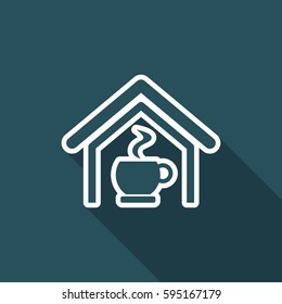 Vector illustration of single isolated coffee icon