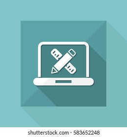 Vector Illustration Of Single Isolated Computer Design Icon