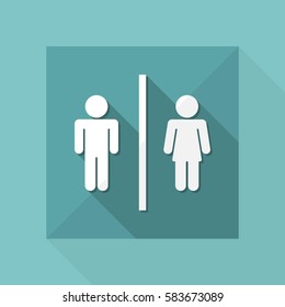 Vector illustration of single isolated couple chat icon