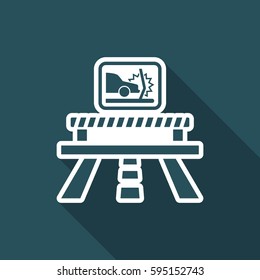 Vector illustration of single isolated crash car icon