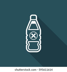 Vector illustration of single isolated dangerous bottle icon 