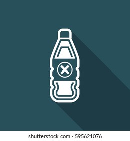 Vector illustration of single isolated dangerous bottle icon