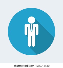 Vector illustration of single isolated dress man icon