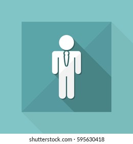 Vector illustration of single isolated dress man icon