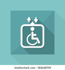 Vector illustration of single isolated elevator icon