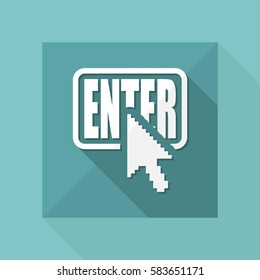 Vector illustration of single isolated enter icon