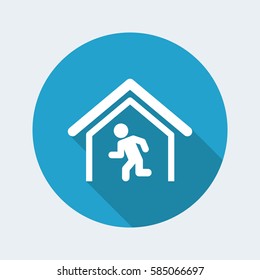 Vector illustration of single isolated escape icon
