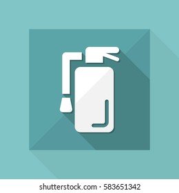 Vector illustration of single isolated extinguisher icon