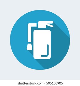 Vector illustration of single isolated extinguisher icon