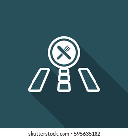 Vector illustration of single isolated find restaurant icon