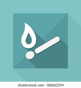 Vector illustration of single isolated fire icon