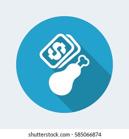 Vector illustration of single isolated food sale icon