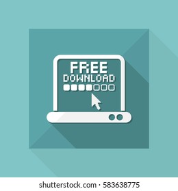 Vector illustration of single isolated free download icon