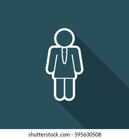 Vector illustration of single isolated girl icon