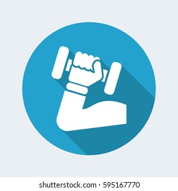Vector illustration of single isolated gym icon