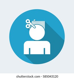 Vector illustration of single isolated hairdresser icon