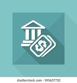Vector illustration of single isolated historical site cost icon